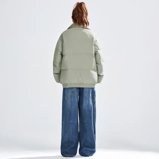 HUANQIU Retro College Windbreaker Jacket