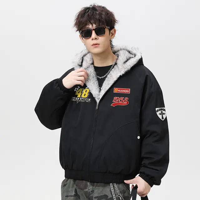 HUANQIU Barn Style Fleece Jacket