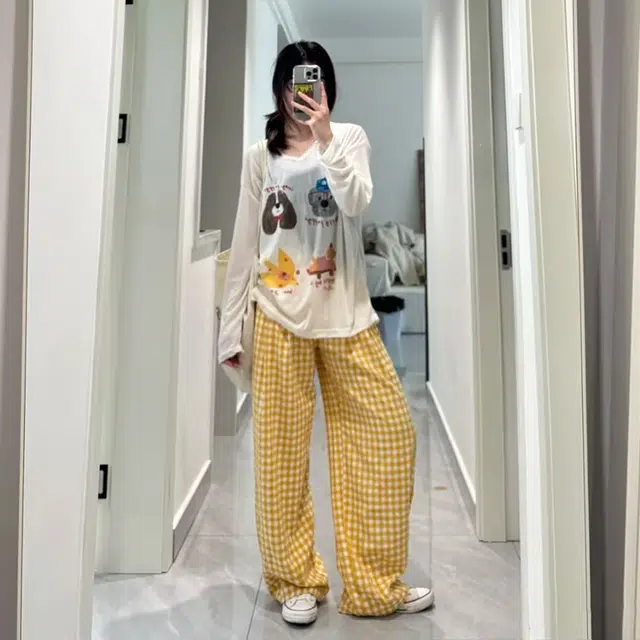 依钗 可爱狗狗风慵懒舒适百搭三件套休闲套装 女款