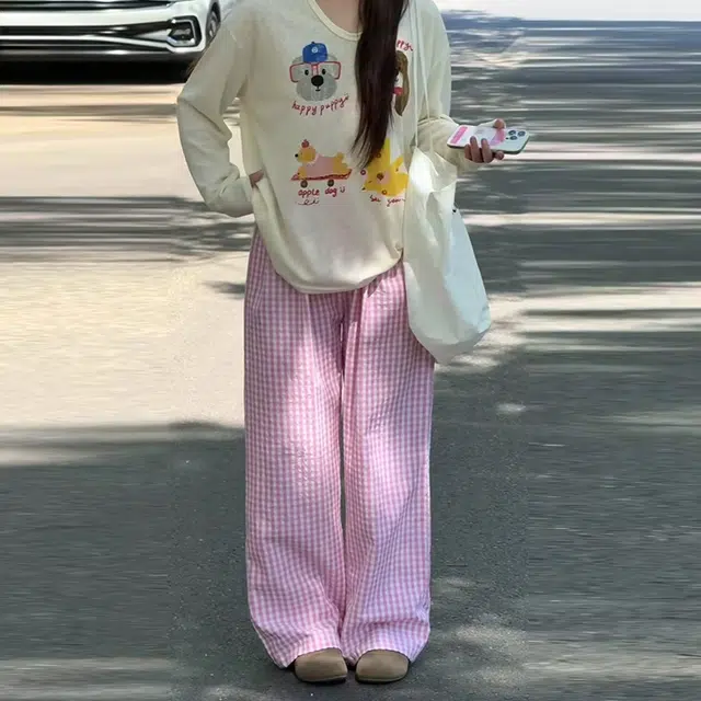 依钗 可爱狗狗风慵懒舒适百搭三件套休闲套装 女款