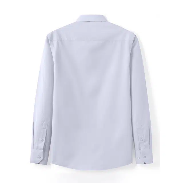 范索米 休闲通勤重工小熊图案长袖纯色衬衫 男款