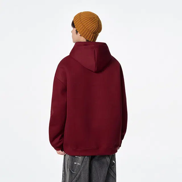 范索米 秋款学院风 创意人物绘图贴街头时尚宽松百搭连帽卫衣情侣 男女同款