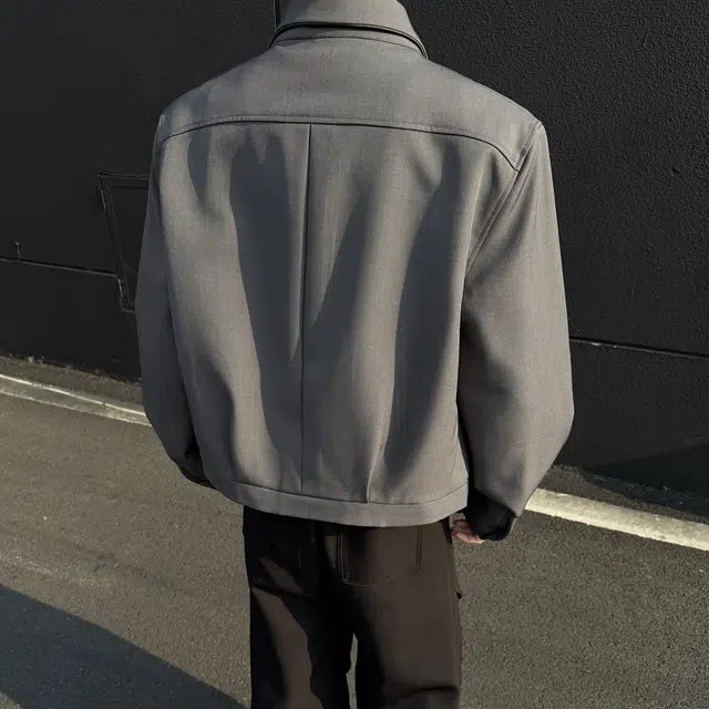 范索米 美式帅气短款垫肩夹克外套西装 男女同款