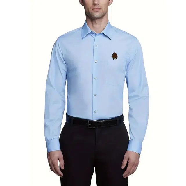 范索米 休闲百搭纯色商务长袖衬衫西装内搭 男款