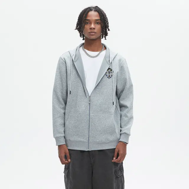 范索米  复古潮流重工民族风羽毛徽章百搭连帽卫衣 男女同款