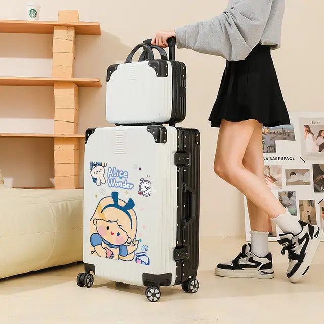 奥鹰   卡通多尺寸子母密码旅行皮箱子大容量情侣同款