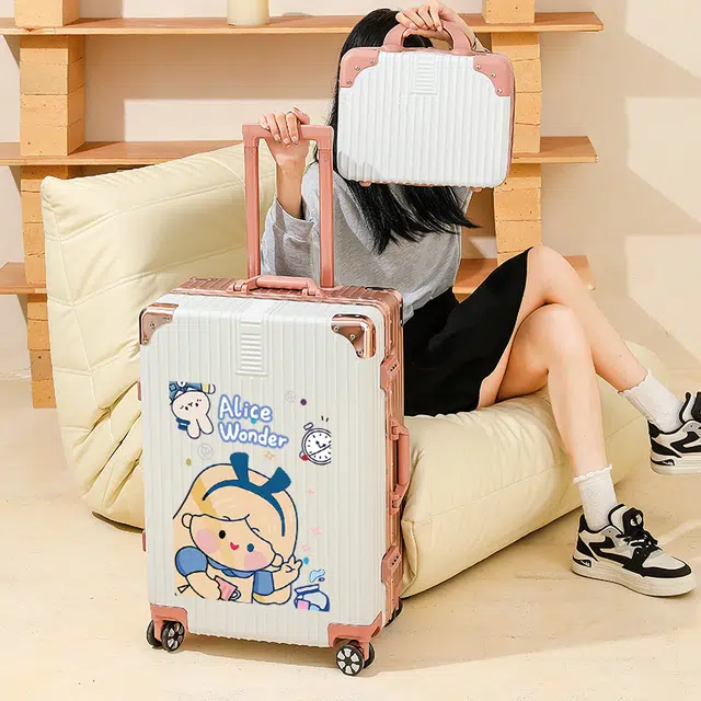奥鹰   卡通多尺寸子母密码旅行皮箱子大容量情侣同款