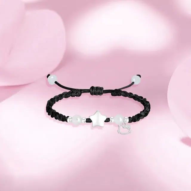 【足银999|招财福猫】 琉堇 璀璨星月情侣手绳 平安喜乐招财纳福新中式国风轻奢简约甜美闺蜜可调节限定礼盒 琉璃 手绳 男女同款情侣款