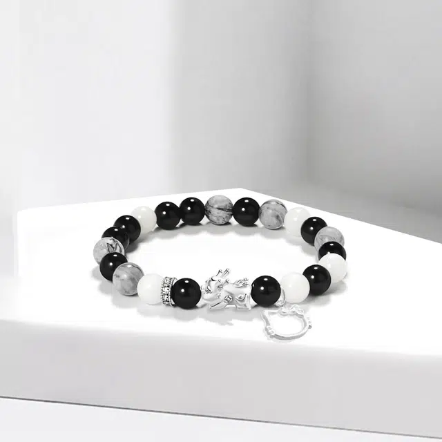 【八方来财】 琉堇 萌宠招财足银貔貅吞金兽本命年转运珠新中式国风镂空小猫财源滚滚女友七夕限定周年礼盒 菩提根 手串 男女同款情侣款