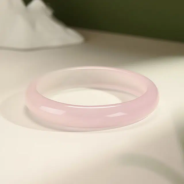 【佳人玉镯】 琉堇 繁花似锦一步一响清冷简约小众高级感设计 轻奢优雅汉服旗袍百搭贵妃镯#好运 玻璃猫眼 手镯 男女同款情侣款