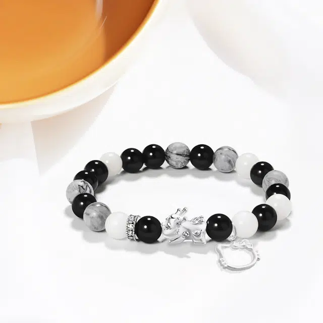 【八方来财】 琉堇 萌宠招财足银貔貅吞金兽本命年转运珠新中式国风镂空小猫财源滚滚女友七夕限定周年礼盒 菩提根 手串 男女同款情侣款