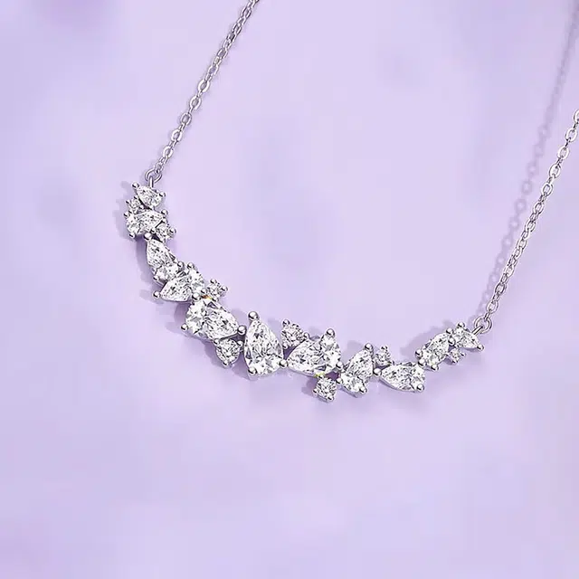 琉堇 好运紫藤花仪式感轻奢小众简约百搭 合金 项链 女款