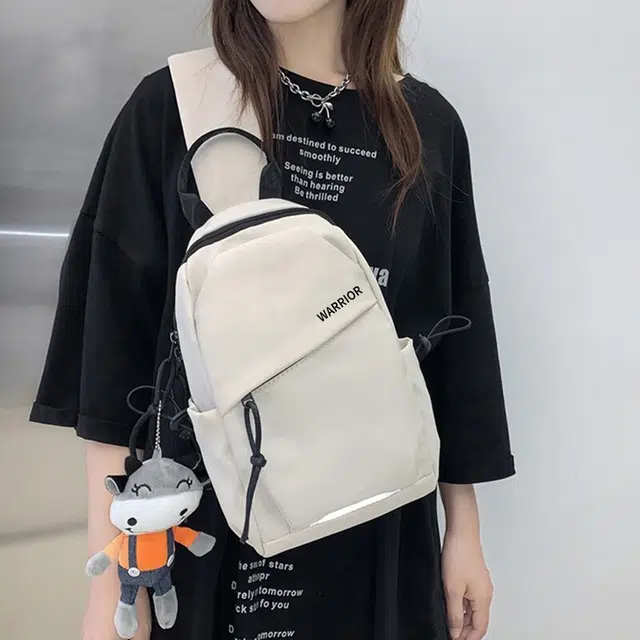 Warrior Nylon Crossbody Bag Black/White