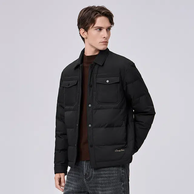 Dancing Wolf Goose Down Graphene Quilted Shirt Jacket