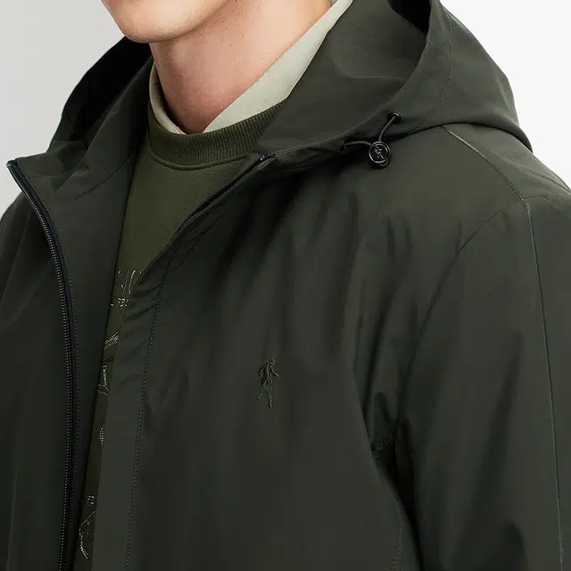 与狼共舞 连帽防风抗皱易打理户外休闲保暖夹克外套 男款