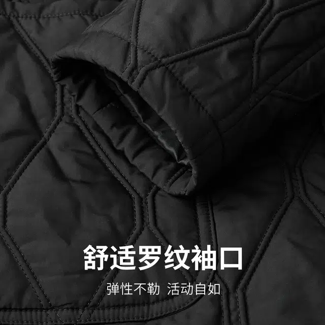 与狼共舞 菱形格保暖纯色西装 男款 黑色