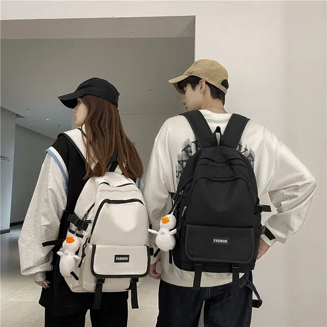尊梵 小清新拉链 时尚双肩包 学生校园背包 尼龙 男女同款 多色