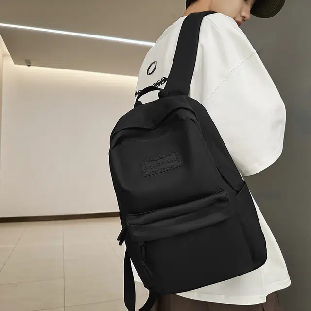 尊梵 简约百搭校园纯色大容量书包大学生高中旅行电脑背包 牛津布 双肩包 男女同款情侣款 多色