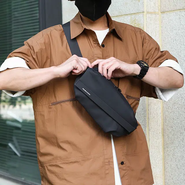 尊梵 潮牌百搭防水单肩包 尼龙布 腰包 男女同款情侣款 多色