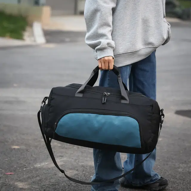 尊梵 干湿分离运动健身训练包男大容量手提旅行包旅游行李袋出差背包 尼龙 旅行包