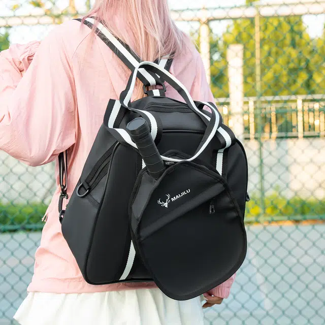 尊梵 时尚撞色简约多功能百搭 尼龙 双肩斜挎单肩包 女款 黑色/白色