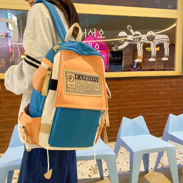 尊梵 甜美街头潮流背包简约上课通勤时尚百搭潮流 尼龙 双肩包 常规 女款 多色