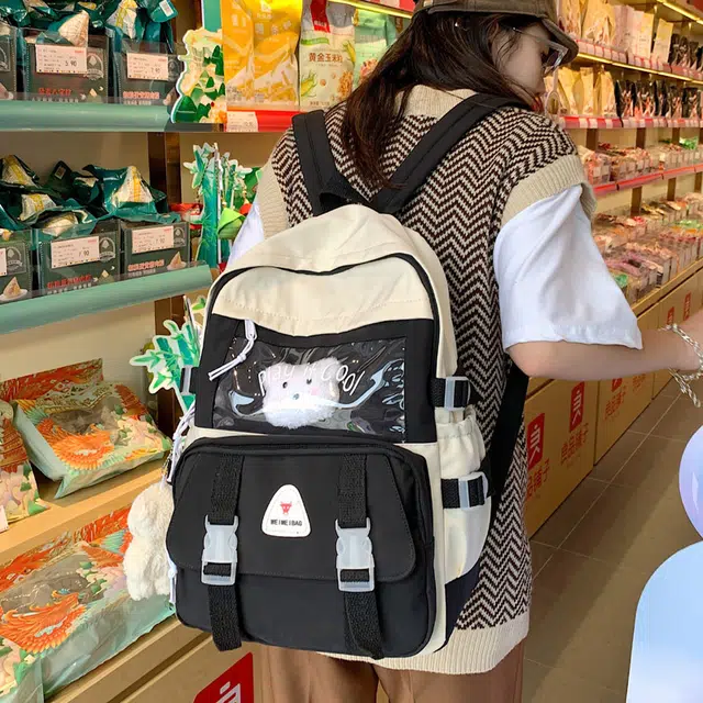 尊梵 小清新休闲简约百搭通勤 尼龙 双肩包 女款 黑色/紫色/绿色/蓝色/粉红色