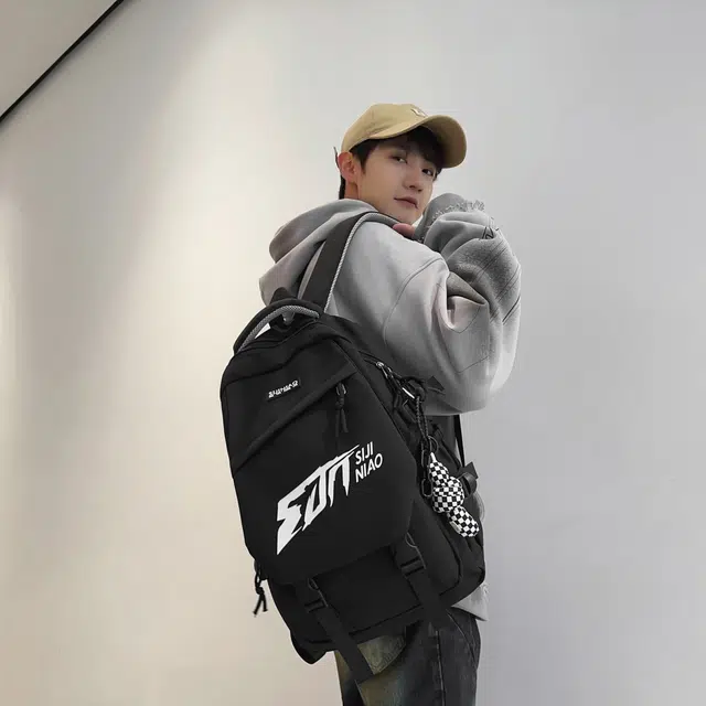尊梵 多功能电脑学生大学生多口袋尼龙双肩包 男女同款情侣款 多色