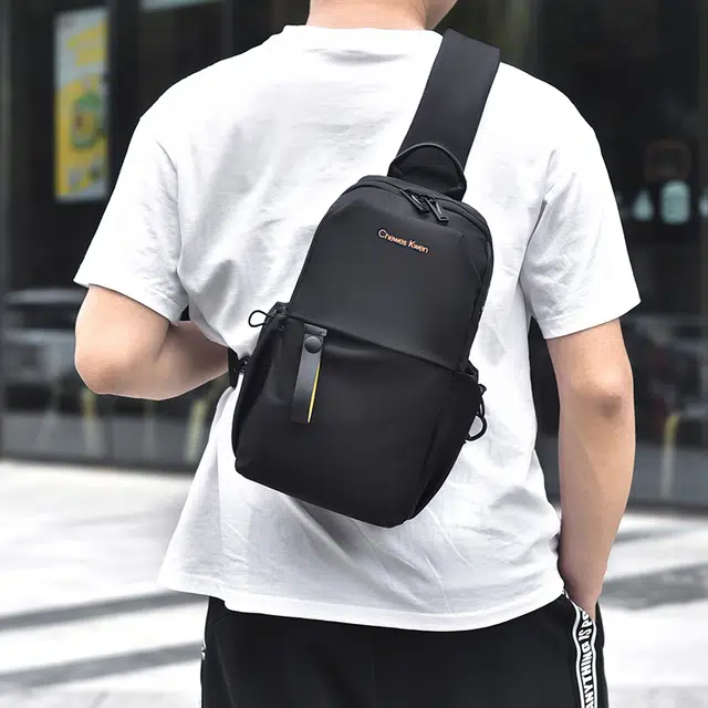 尊梵 斜挎包腰包运动背包单肩包男士休闲挎包 耐磨材质胸包 男款