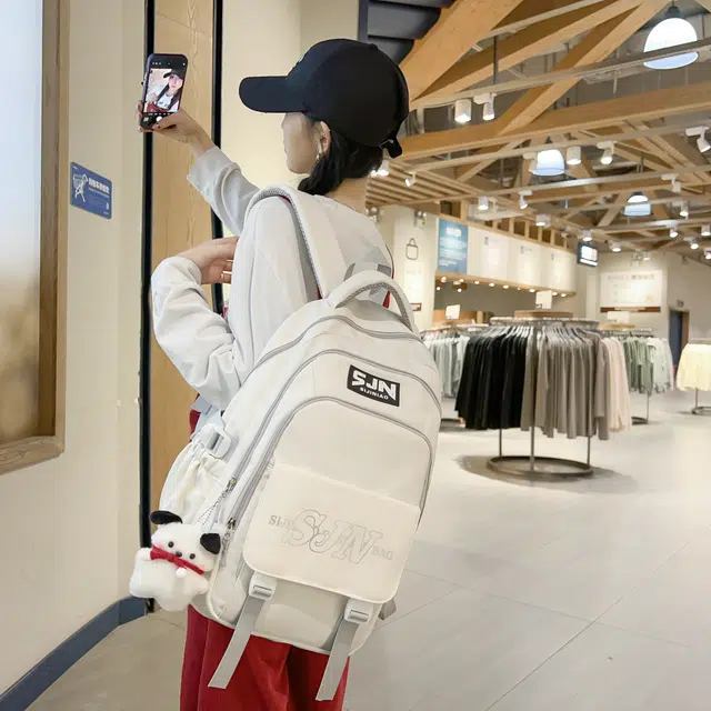 尊梵 多功能电脑时尚多口袋拉链 双肩包 尼龙 女款 多色