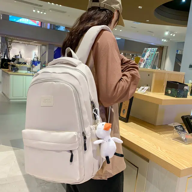 尊梵 多功能大容量多口袋拉链开合双肩包 尼龙 女款 多色