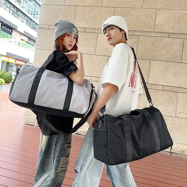 尊梵 轻便健身干湿分离仓装衣服短途出差斜挎包 尼龙 旅行包 男女同款情侣款 多色