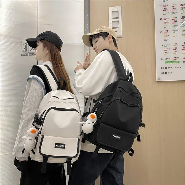尊梵 小清新拉链 时尚双肩包 学生校园背包 尼龙 男女同款 多色