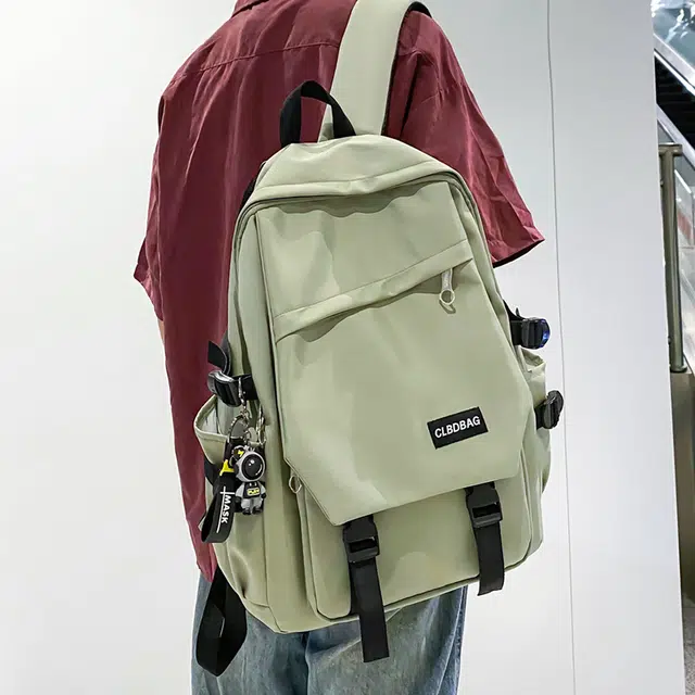 尊梵 多功能背包大容量书包大学生口袋 尼龙 双肩包 常规 男女同款情侣款 灰色/黑色/卡其色/绿色