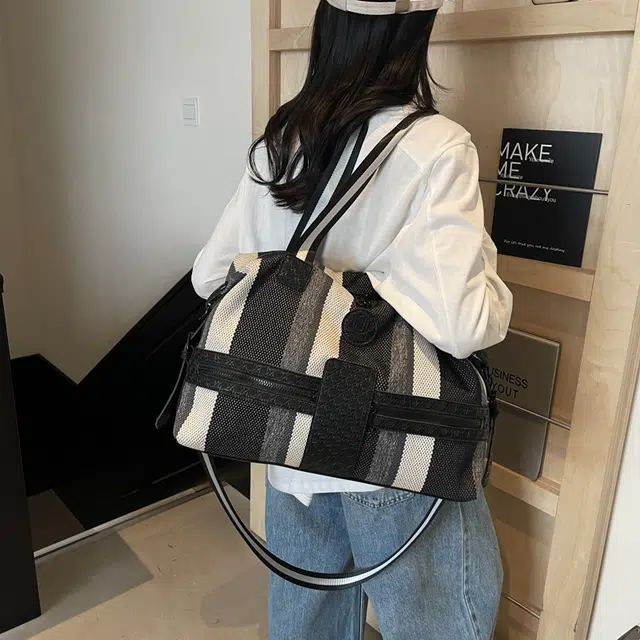 尊梵 百搭格子 尼龙 单肩包 男女同款情侣款 多色
