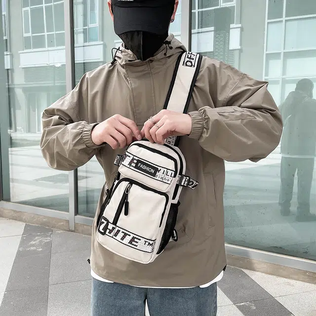 尊梵 街头潮流时尚 尼龙布 胸包 男女同款情侣款 多色
