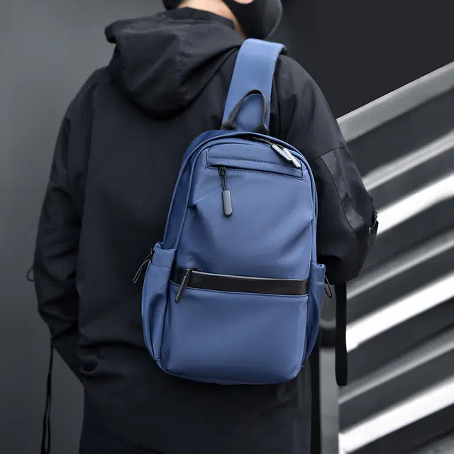 尊梵 简约时尚百搭 其他 斜挎包 常规 男款 黑色/灰色