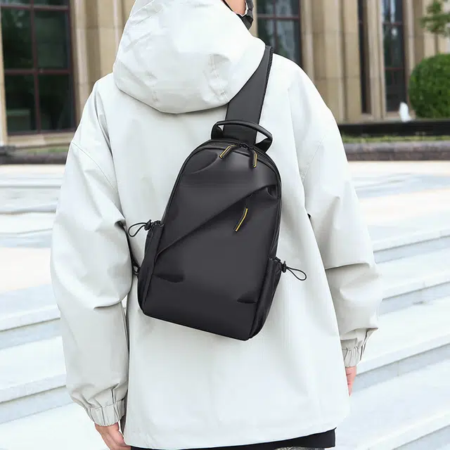 尊梵 简约潮酷耐磨休闲旅行便携通勤 尼龙布 胸包 常规 男款 黑色/灰色/蓝色