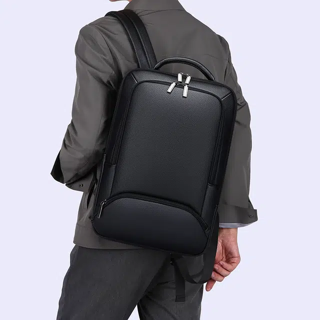 尊梵 背包书包多功能扩容大容量商务旅行通勤电脑出差 牛津 双肩包 男女同款情侣款 黑色