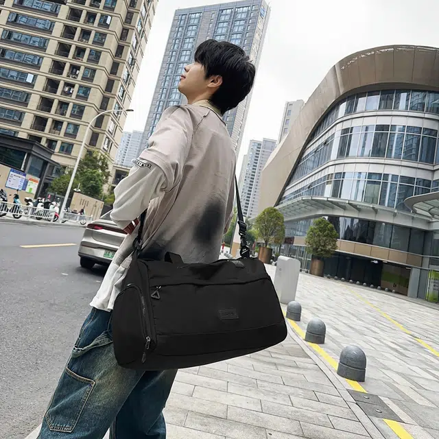 尊梵 简约时尚纯色干湿分离多功能 尼龙 旅行包 男女同款情侣款 多色