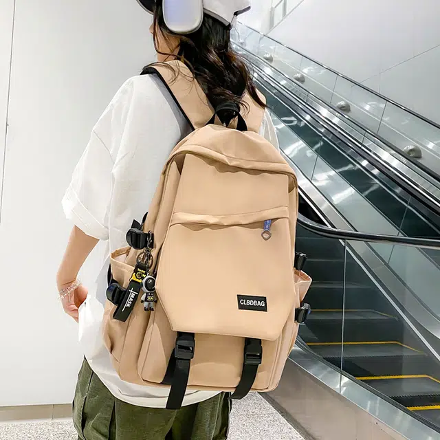尊梵 多功能背包大容量书包大学生口袋 尼龙 双肩包 常规 男女同款情侣款 灰色/黑色/卡其色/绿色