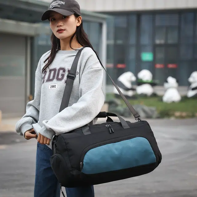 尊梵 干湿分离运动健身训练包男大容量手提旅行包旅游行李袋出差背包 尼龙 旅行包