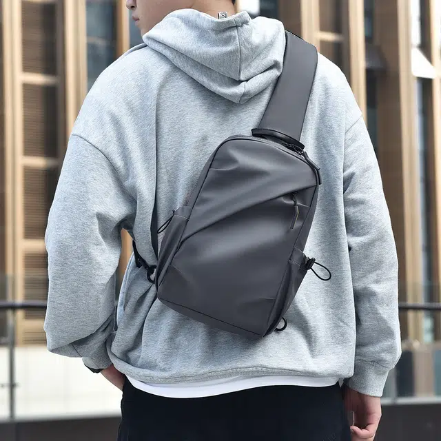 尊梵 多用多功能旅行休闲健身 防泼水面料 男款 胸包 黑色/灰色/蓝色
