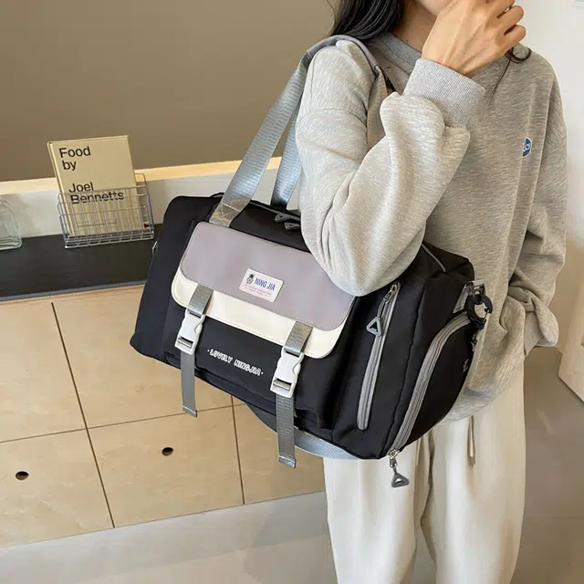 尊梵 时尚撞色潮流干湿分离多功能 尼龙 旅行包 女款 多色