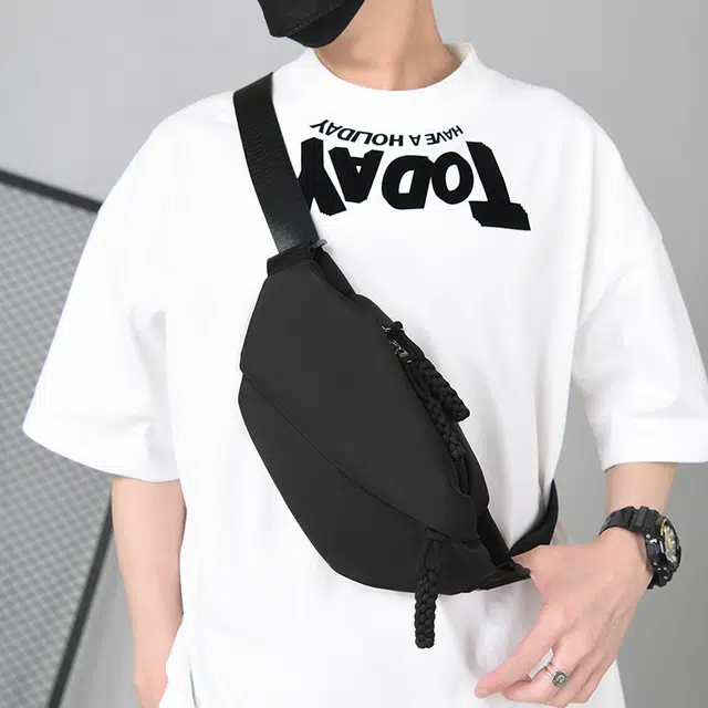 尊梵 户外多功能时尚单肩斜挎包 尼龙布 胸包 常规 男女同款情侣款 多色