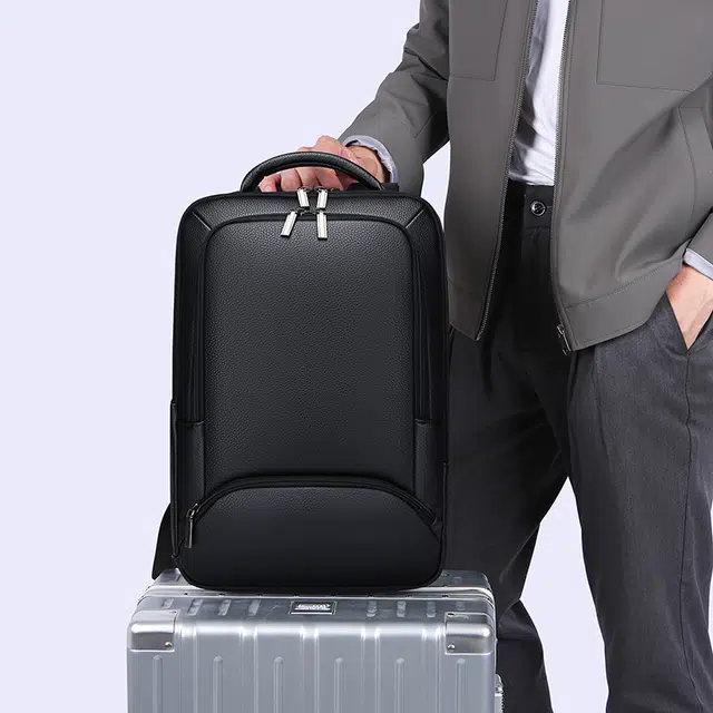 尊梵 背包书包多功能扩容大容量商务旅行通勤电脑出差 牛津 双肩包 男女同款情侣款 黑色