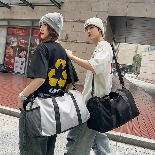 尊梵 轻便健身干湿分离仓装衣服短途出差斜挎包 尼龙 旅行包 男女同款情侣款 多色