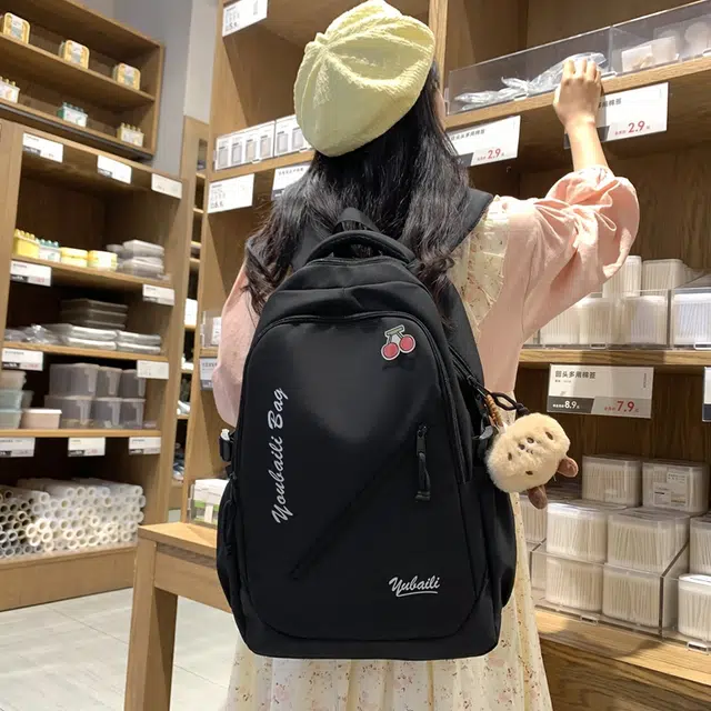 尊梵 多功能电脑大容量学生女大学生电脑多口袋 尼龙 双肩包 女款 多色