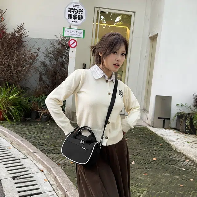 尊梵 百搭撞色个性设计感 尼龙 单肩手提包 男女同款情侣款 多色