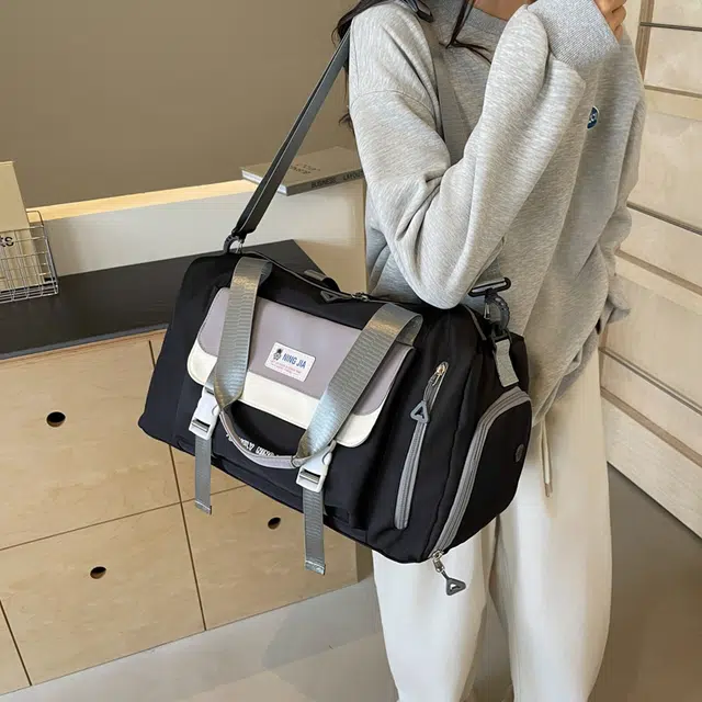 尊梵 时尚撞色潮流干湿分离多功能 尼龙 旅行包 女款 多色